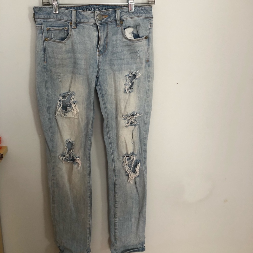 American Eagle skinny ripped jeans